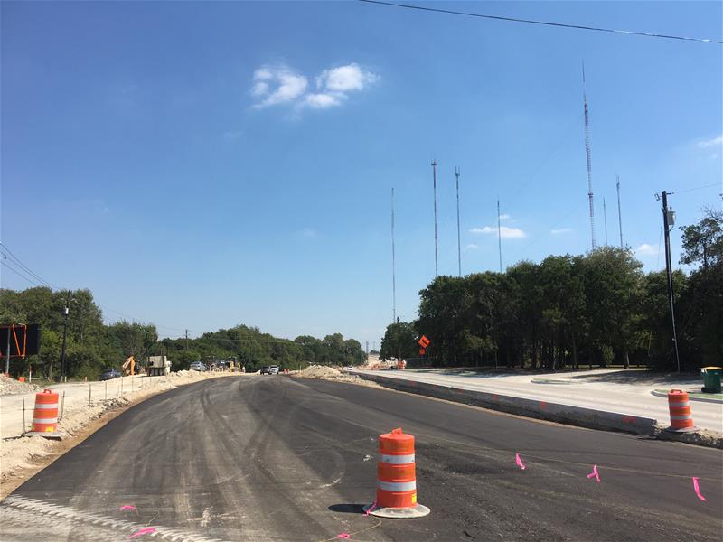 west bound lane asphalt base